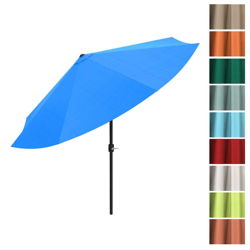 Pure Garden 10 ft Patio Umbrella with Auto Tilt and Hand Crank
