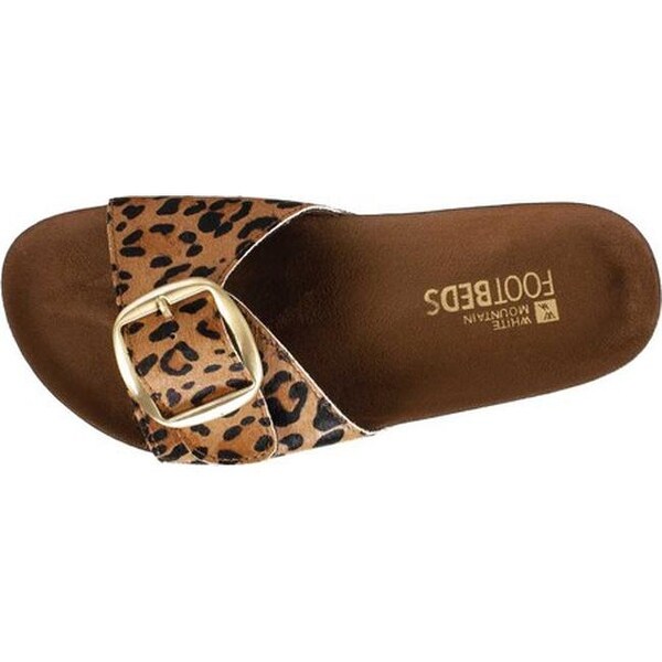 white mountain leopard sandals