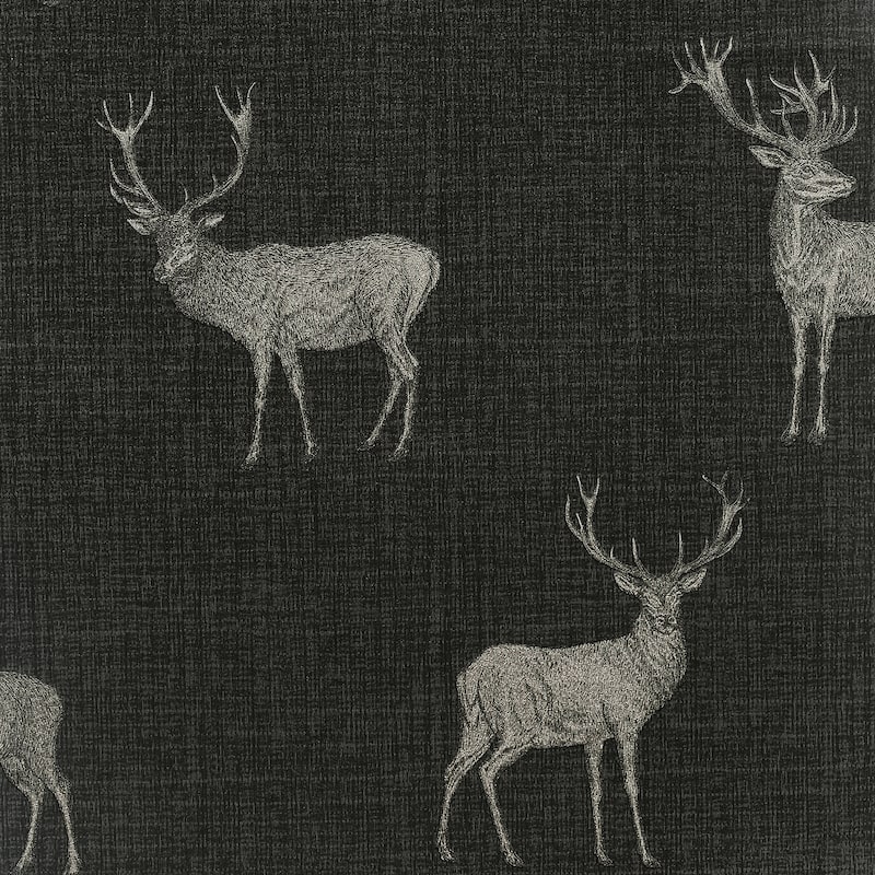 Arthouse Hank Charcoal Stag Wallpaper