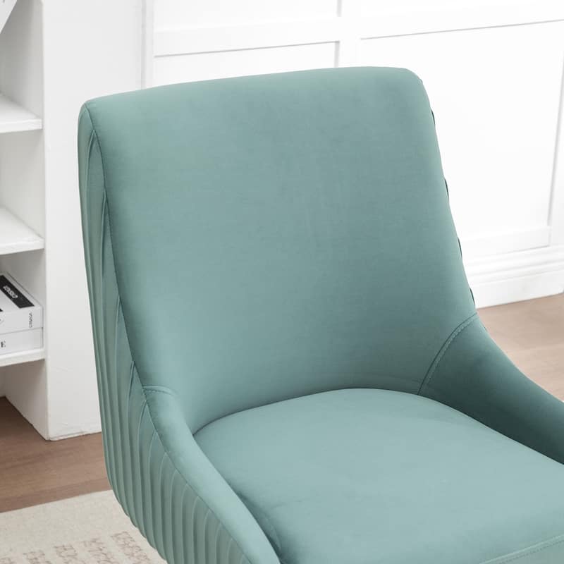 SEYNAR Modern Velvet 360 Degree Swivel Armless Dining chair Set of 6