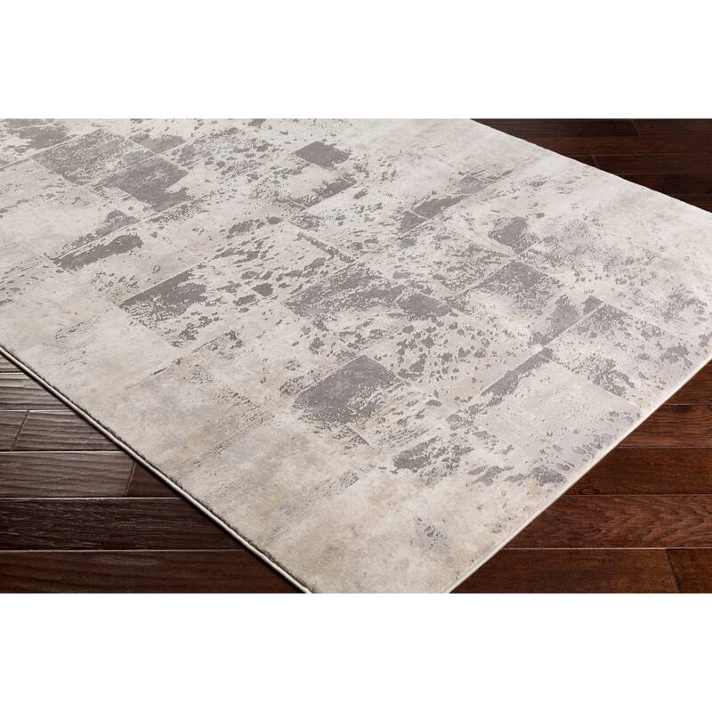 Livabliss Lhamo Contemporary Block Area Rug