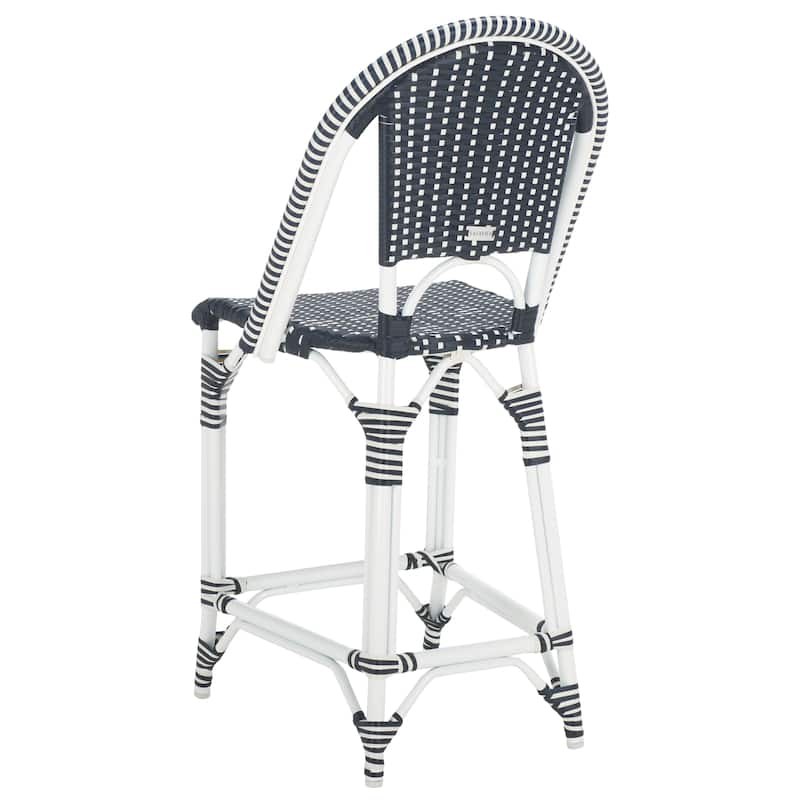 SAFAVIEH Leonica Outdoor Bistro 25-inch Seat Height Counter Stool (Fully Assembled) - 20"W x 21"D x 43"H