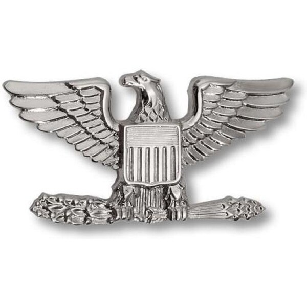 Us Army Rank Colonel Left Lapel Metal Silver Hat Pin Emblem Badge 1 Overstock 25429484 Each rank is listed from lowest to highest in the chain of command for each branch. us army rank colonel left lapel metal silver hat pin emblem badge 1