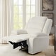 preview thumbnail 57 of 101, Overstuffed Cotton Corduroy Manual Pushback Recliner with Wide Armrest