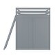 preview thumbnail 23 of 24, Full Size Loft Bed Wood Kids Bed with Wardrobe,Desk,Shelves