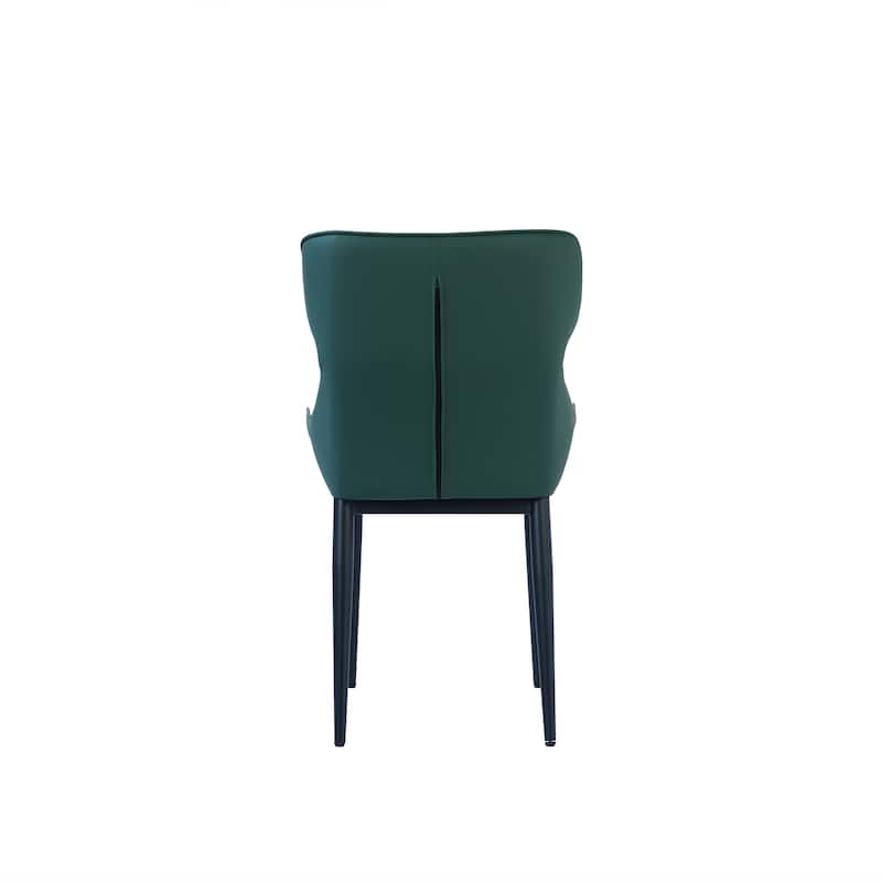 18.7''H Parsons Minimalist PU Leather Dining Chair (Set of 2)