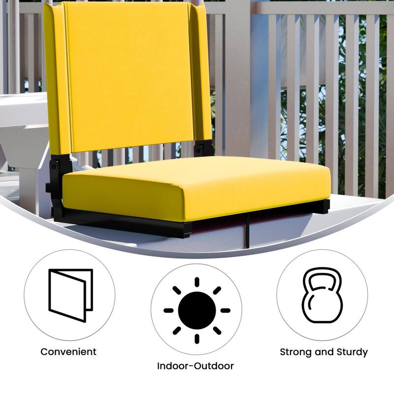 Ultra-Padded Stadium Chair - 18"W x 14"D x 18"H - 18"W x 14"D x 18"H