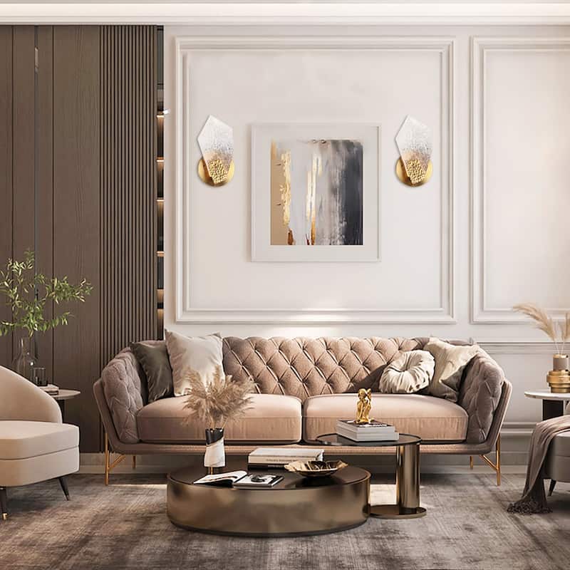 Modern 1-Light LED Wall Sconces Glam Art Deco Vanity Lights