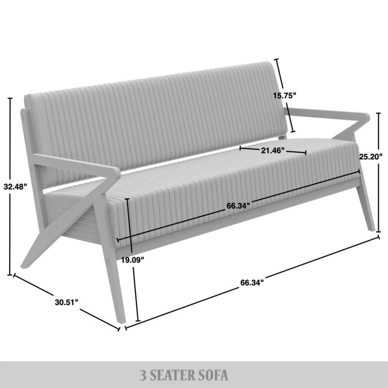 CraftPorch Chic Modern Velvet 3-Piece Upholstered Living Room Set