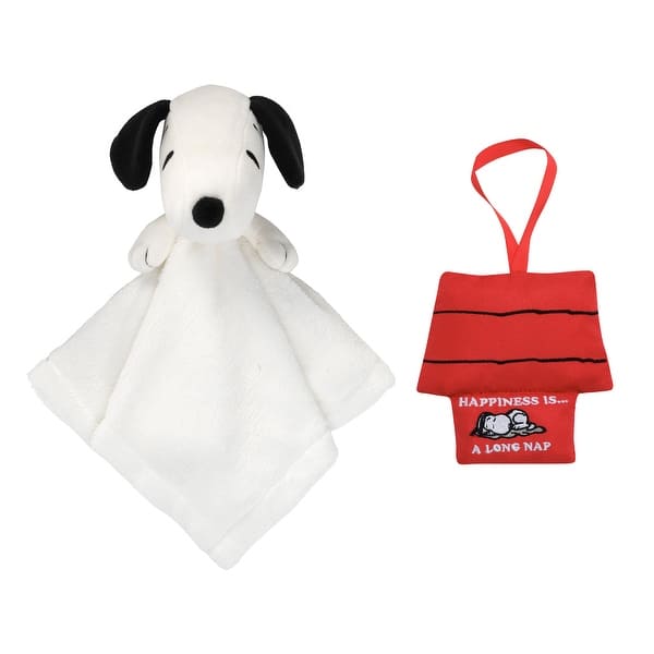 slide 2 of 6, Lambs & Ivy Snoopy Plush Security Blanket/Lovey & Door Pillow Gift Set