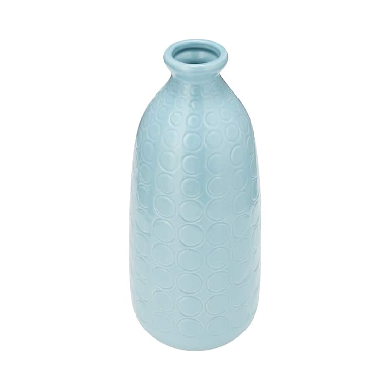 Sagebrook Home Elegant Ceramic Vase, Textured Finish, Home Decor Accent
