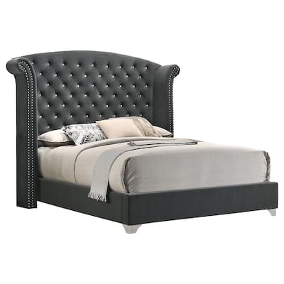 Melody Modern Classic Upholstered Wingback Bed