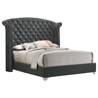Melody Modern Classic Upholstered Wingback Bed