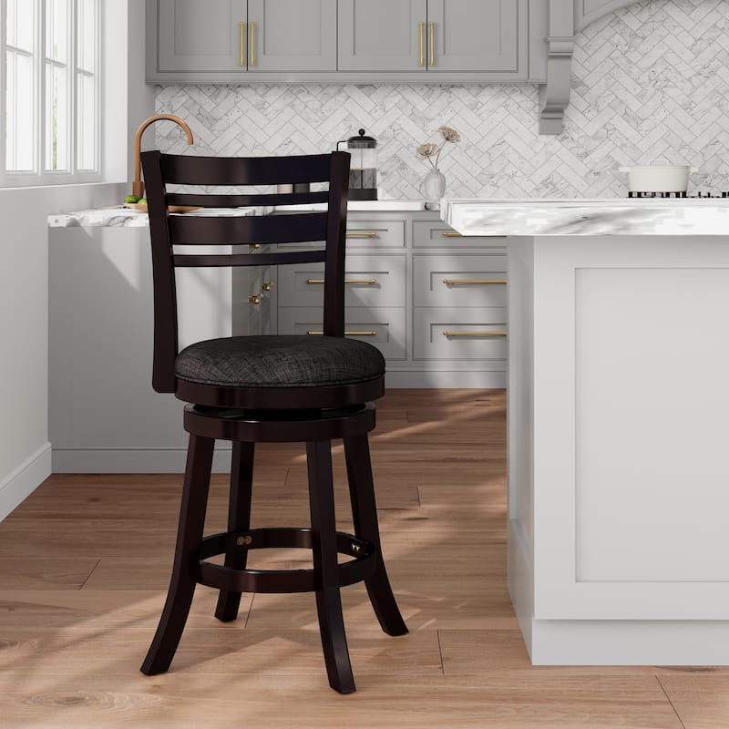 DTY Indoor Living Granby 4-Slat Back Swivel Stool