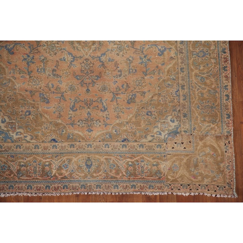 Traditional Kashan Persian Vintage Rug Handmade Decorative Wool Carpet ...