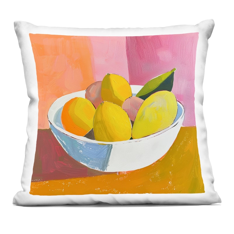 Stupell Bold Kitchen Citrus Fruits Decorative Printed Throw Pillow Design by Walker Noble - Accent - Polyester - Orange - Single