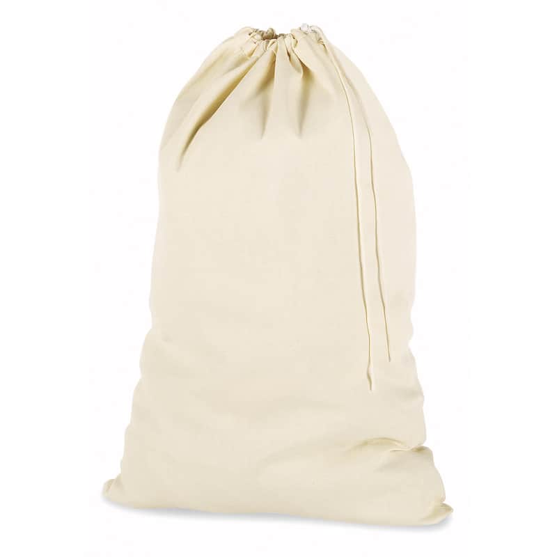 Whitmor Cotton Drawstring Laundry Bag - Natural