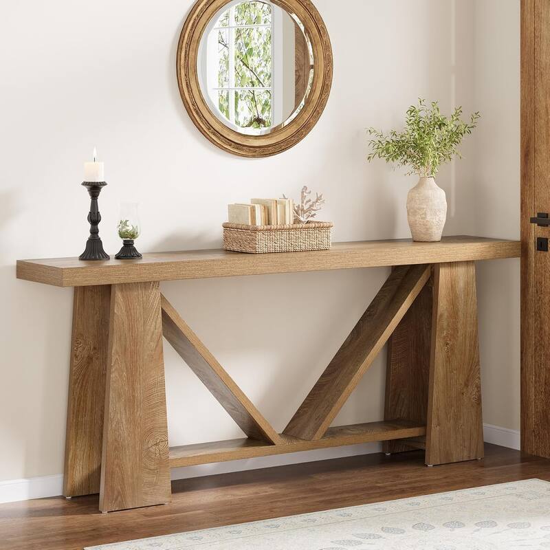 70.9" Extra Long Farmhouse Console Table for Living Room