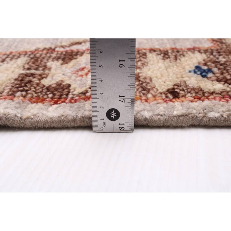 ECARPETGALLERY Hand-knotted Jules Serapi Light Grey Wool Rug - 9'1 x 11'11