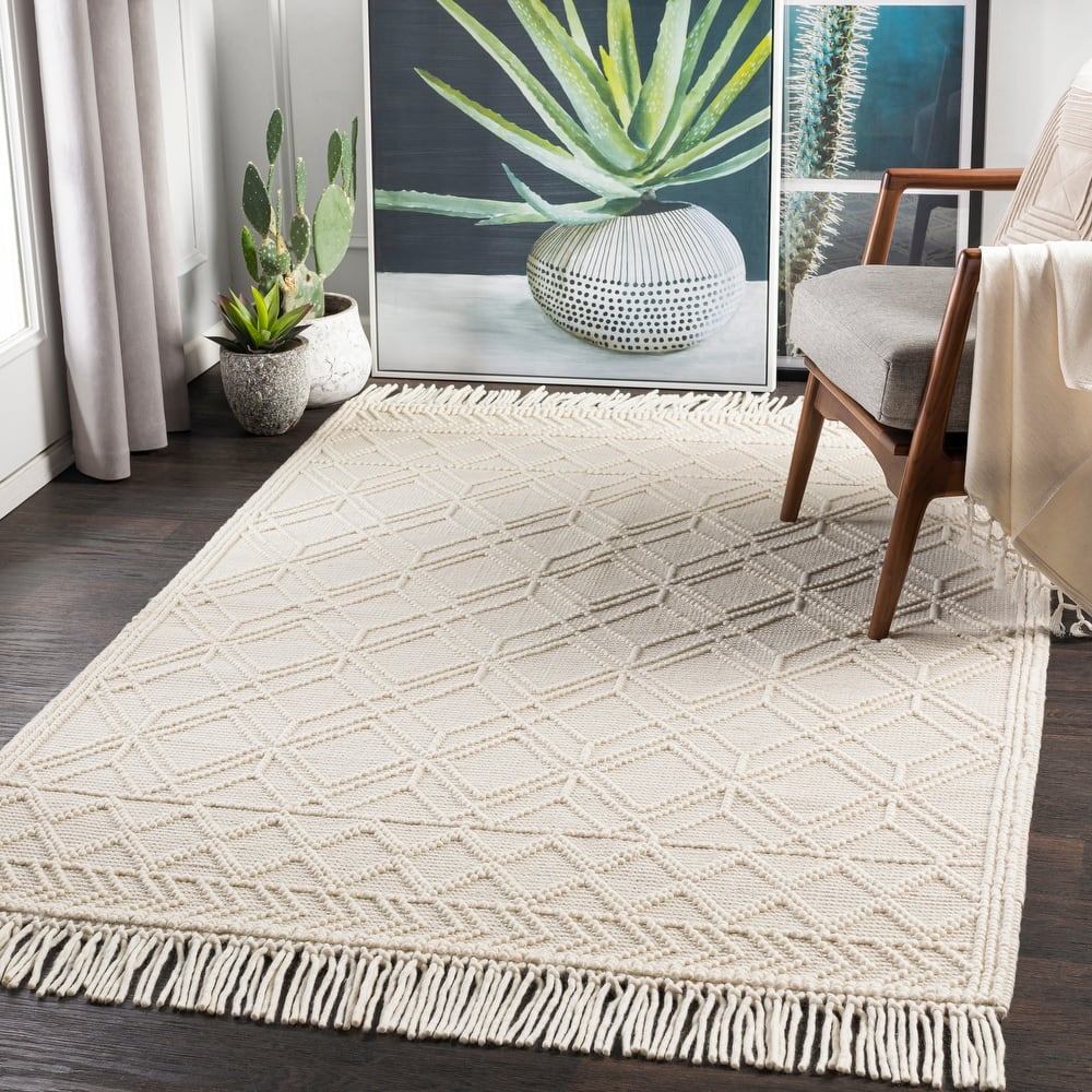 Livabliss Gertrude Handmade Cottage Geometric Wool Area Rug