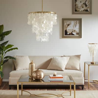 Layered Capiz Chandelier for living room,bedroom,and dining room