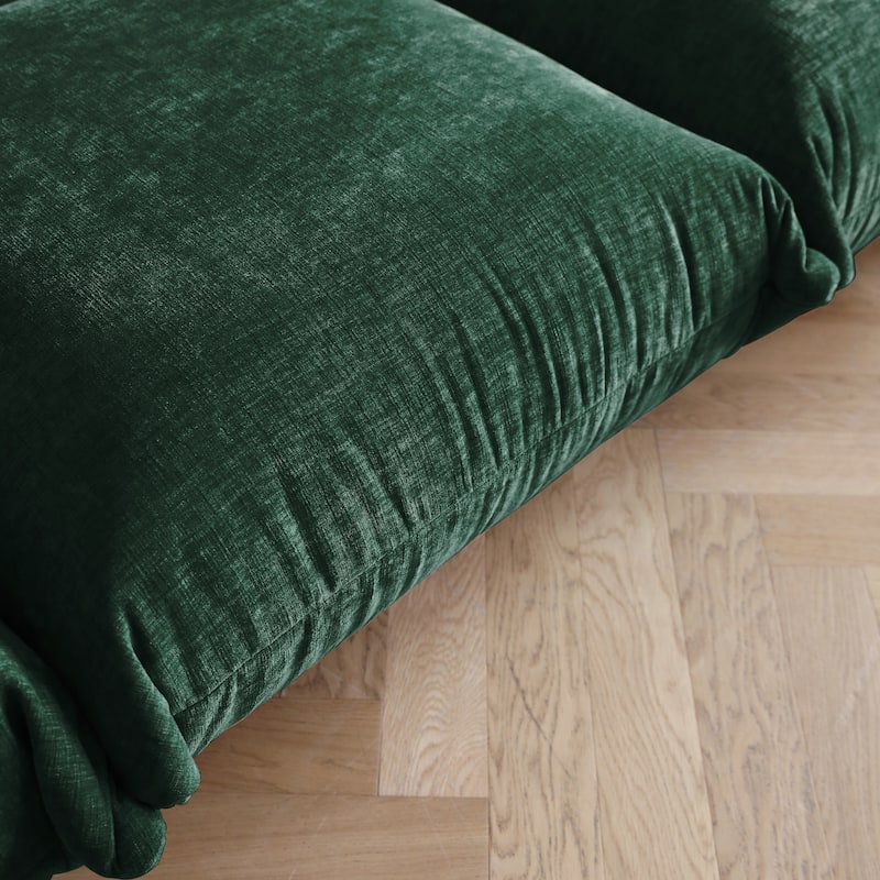 2-Seat Chenille Upholstered U-Shape Sectional Sofa