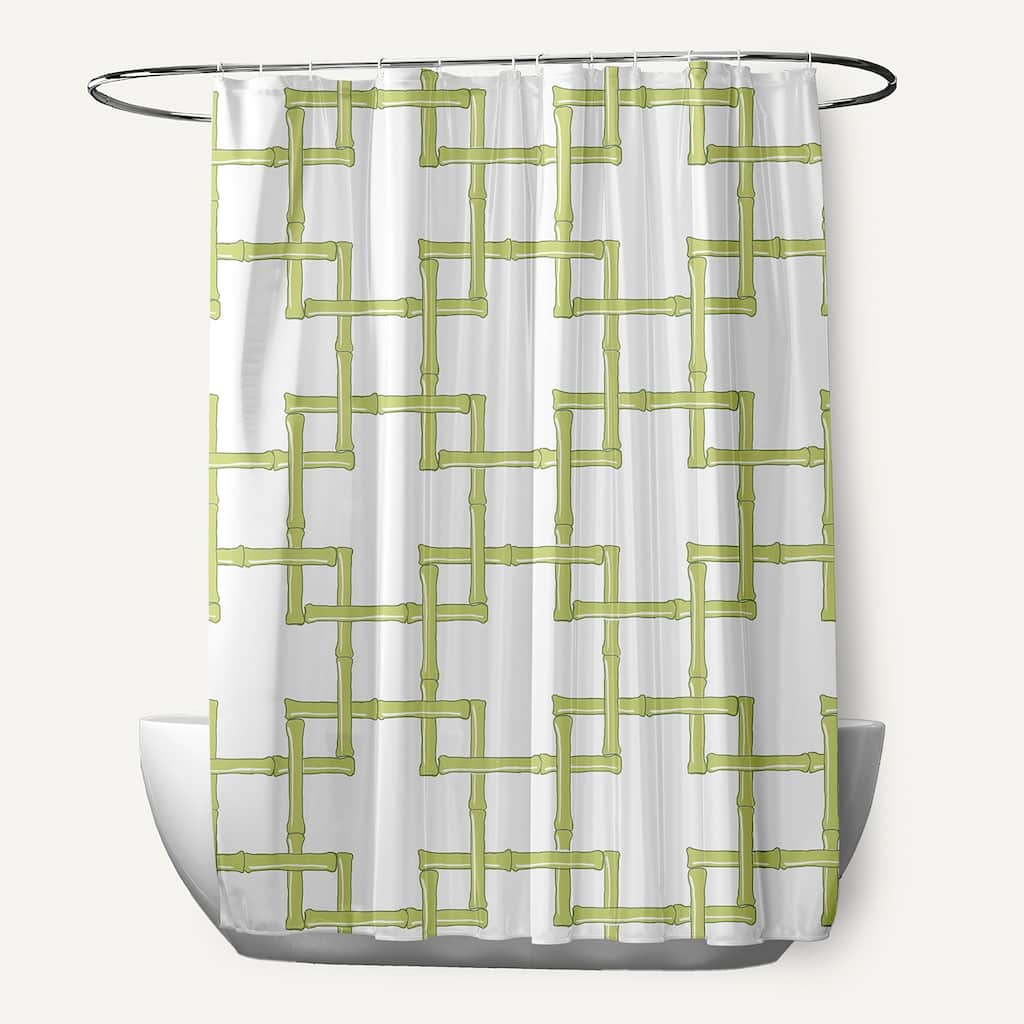 71 x 74 Bambies 2 Geometric Print Shower Curtain