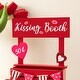 preview thumbnail 4 of 6, Glitzhome 10"H Valentine's Wooden KISSING BOOTH Table Decor - 10''H