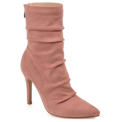 Journee Collection Women's Markie Back Heel Zip Stiletto Booties