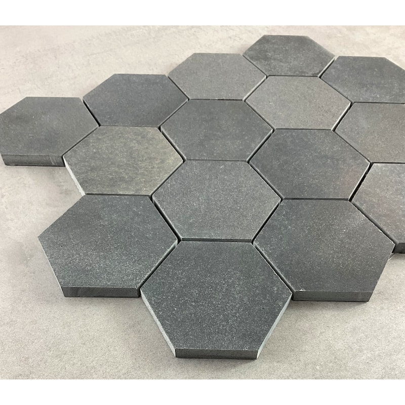 Charcoal 2 x 2 Marble Wall and Floor Mosaic - Case (10 Sheets)