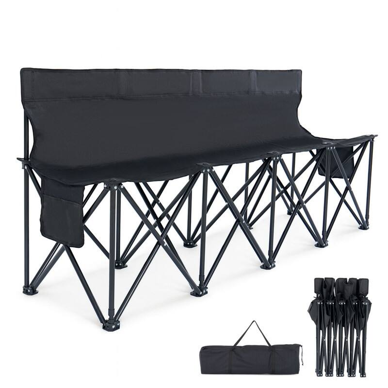 Portable Folding Soccer Benches for Team, 4/6/9 Seats with Carry Bag