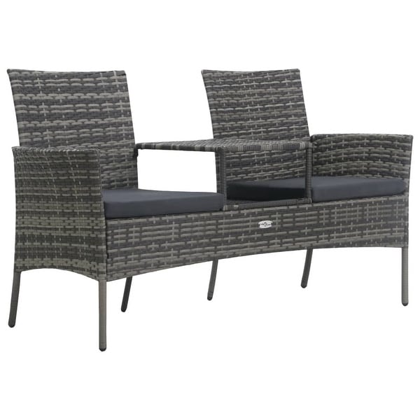 2 seater black rattan garden sofa on sale