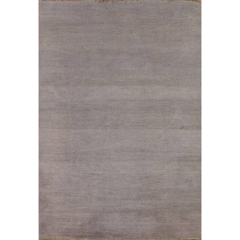 Gabbeh Accent Modern Rug Hand-Knotted Wool Carpet - 3'7" x 5'0"
