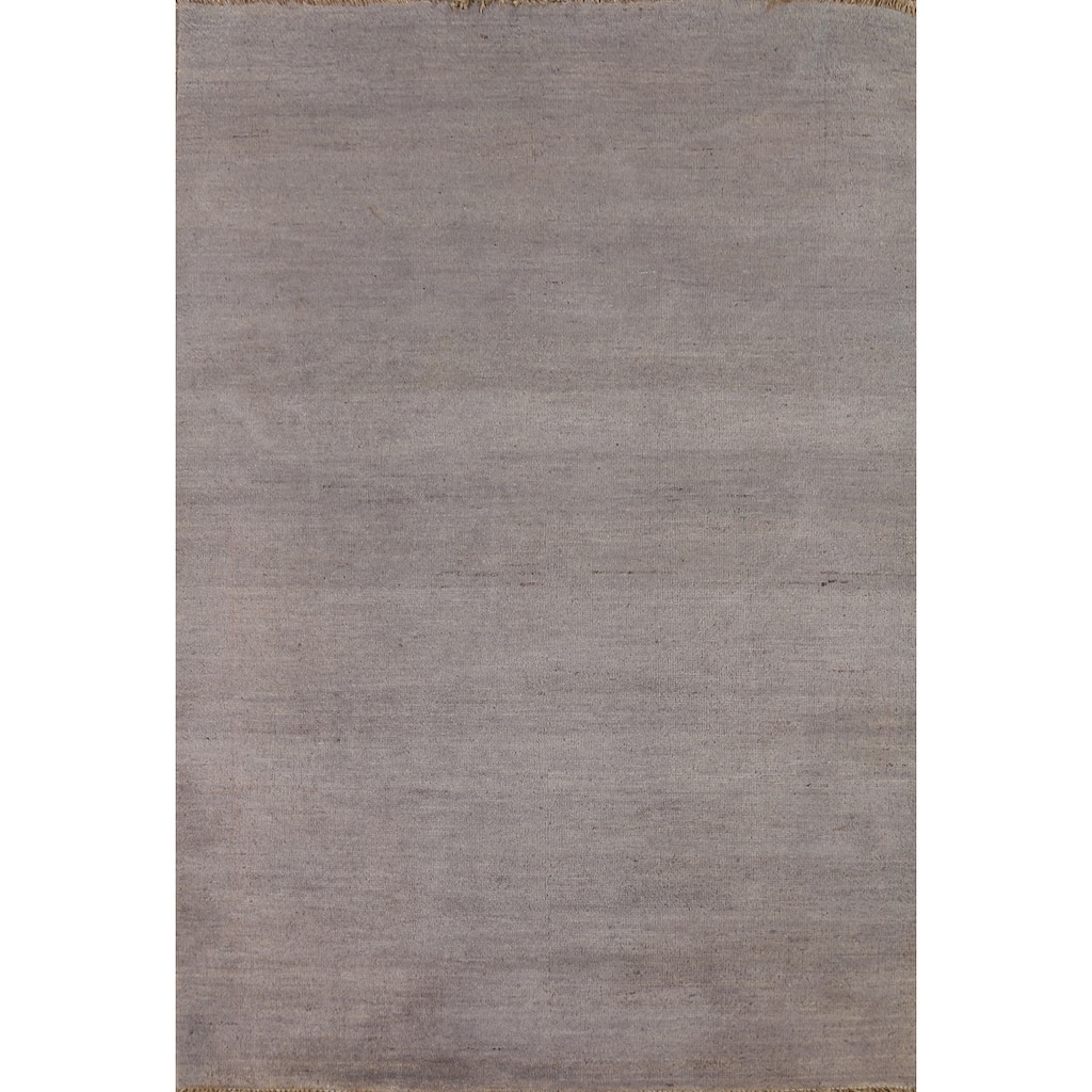 Gabbeh Accent Modern Rug Hand-Knotted Wool Carpet - 3'7" x 5'0"