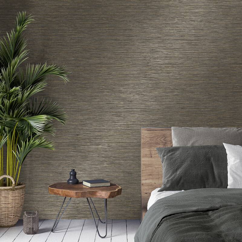 Fine Decor Fusion Charcoal Plain Wallpaper