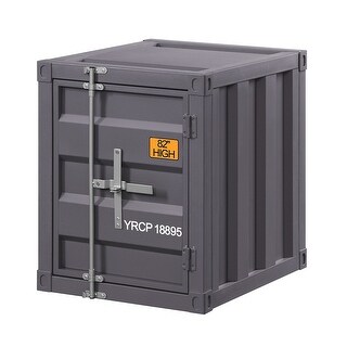 Square End Table Storage 1 Door Inside 1 Compartment Metal Frame ...