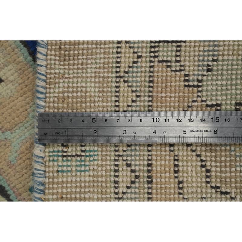 Hand Knotted Oriental 100% Wool Carpet Traditional Floral Greys & Charcoal Tabriz Area Rug - 12' 1'' X 9' 0''