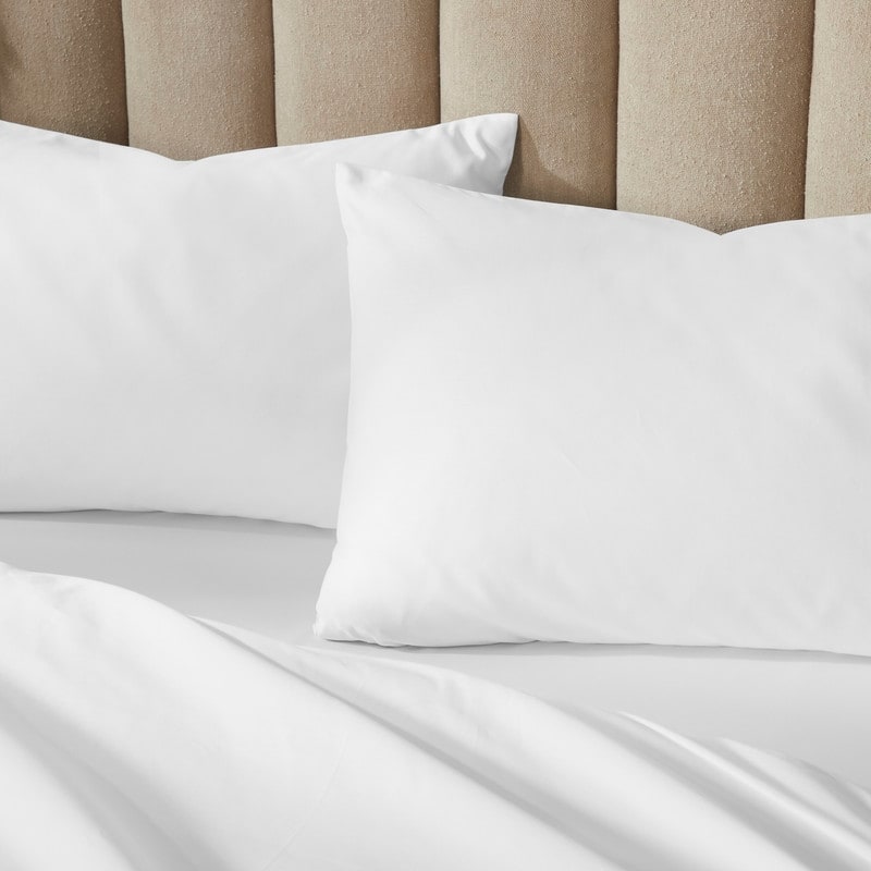 Blue Nile Mills 700TC Cotton Sateen Deep Pocket Solid Bed Sheet Set