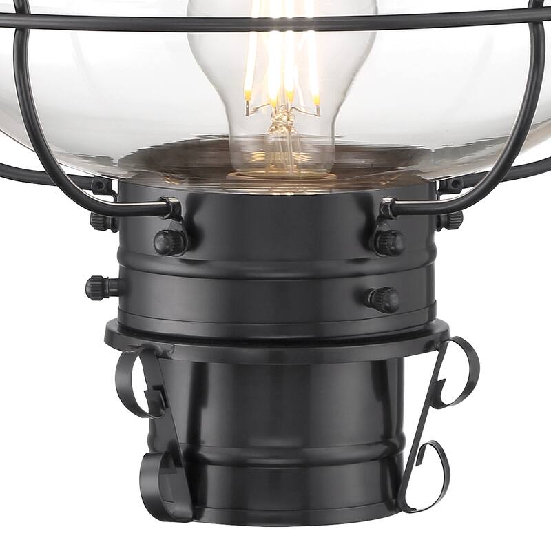 Elk Home Classic Onion Outdoor Post Light - Gun Metal with Clear Glass