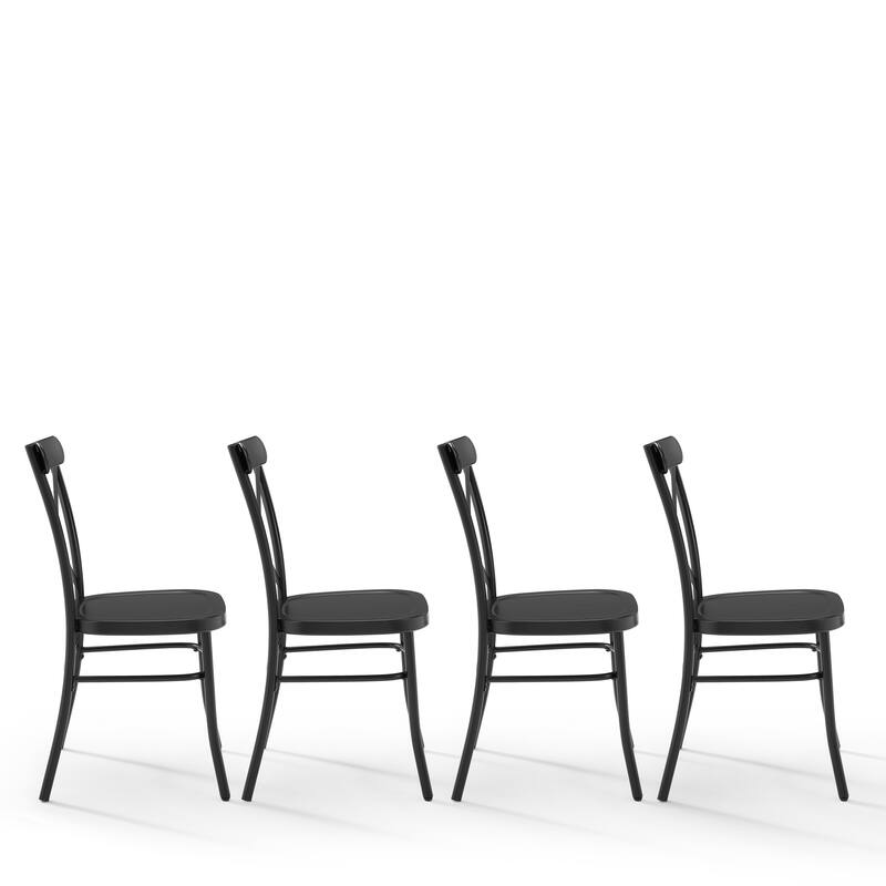 Crosley Camille 4-Piece Metal Dining Chair Set- 4 Chairs