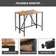 preview thumbnail 3 of 17, 10-Piece Outdoor Patio Counter Height Foldable Dining Set with 8 Cushioned Stools, 2 Acacia Wood Foldable Table