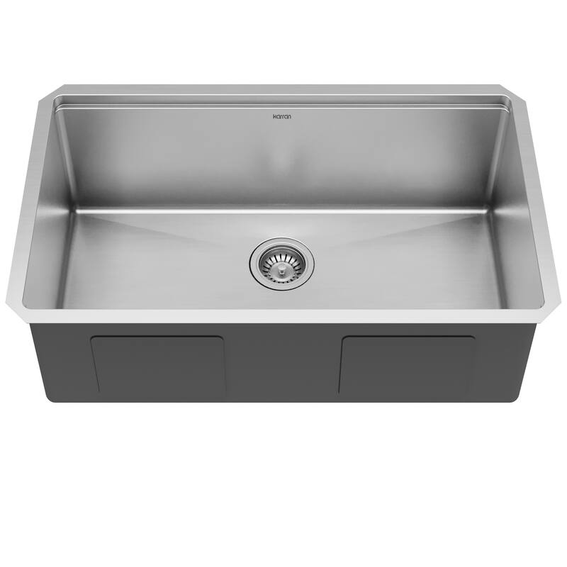 Elite 32" Undermount Workstation 16 Gauge Single Bowl Stainless Steel Kitchen Sink with Scottsdale Pull-Down Faucet