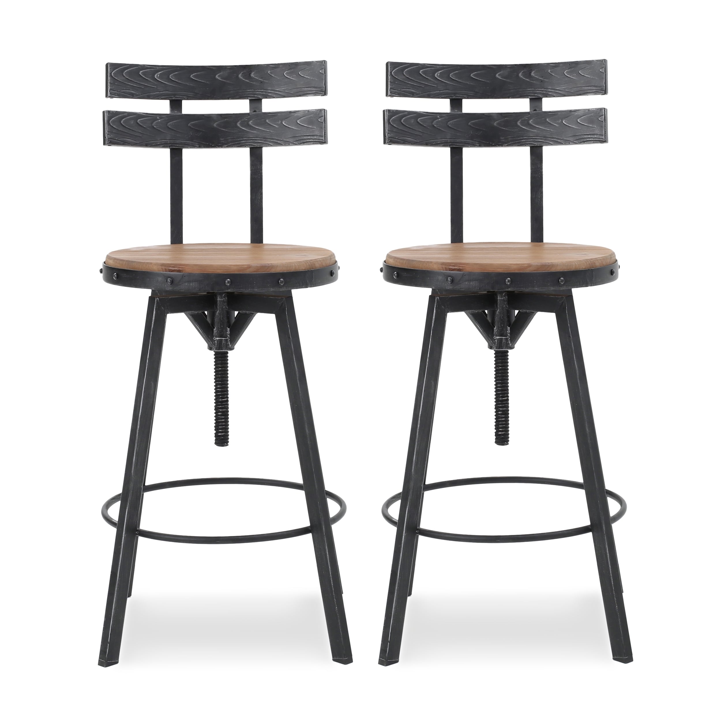 Black Industrial Counter and Bar Stools Bed Bath Beyond