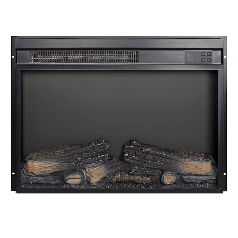 23 Inch Ultra-Thin Electric Fireplace Insert with Remote & Timer
