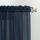 preview thumbnail 33 of 73, No. 918 Erica Crushed Voile Ascot Beaded Sheer Rod Pocket 1-Piece Curtain Valance