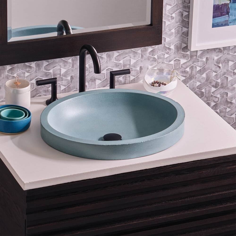 Tolosa NativeStone Drop-in/ Undermount Bathroom Sink - 19" x 16" x 4.75"
