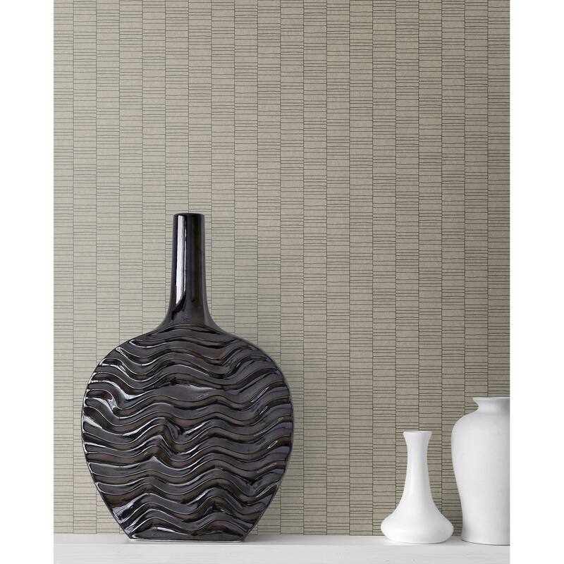 Seabrook Designs Deco Spliced Stripe Unpasted Wallpaper
