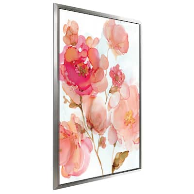 "Vivid Peonies" by Carol Robinson Print on Floating Canvas