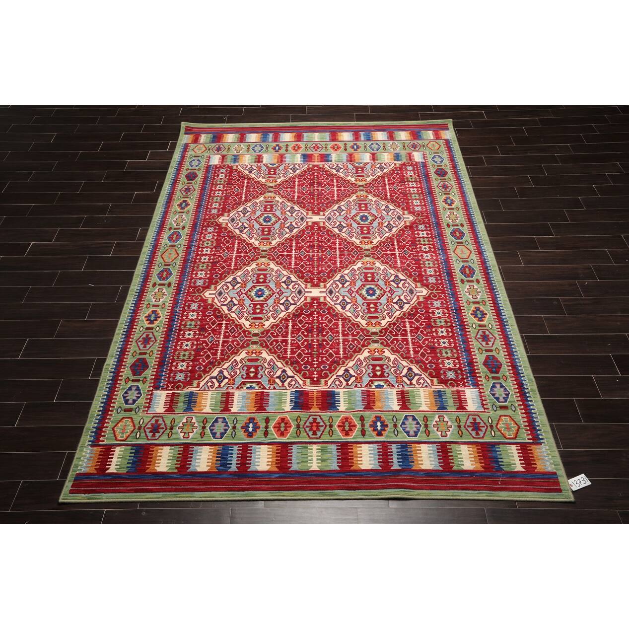 8x10 Machine Made 100 Wool Traditional Oriental Area Rug Red, Mint