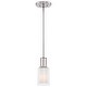 preview thumbnail 1 of 6, Parsons Studio Brushed Nickel 1 Light Mini Pendant by Minka Lavery
